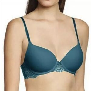 Triumph PeacockGreen Forbidden Lace Jhook bra 34DD
